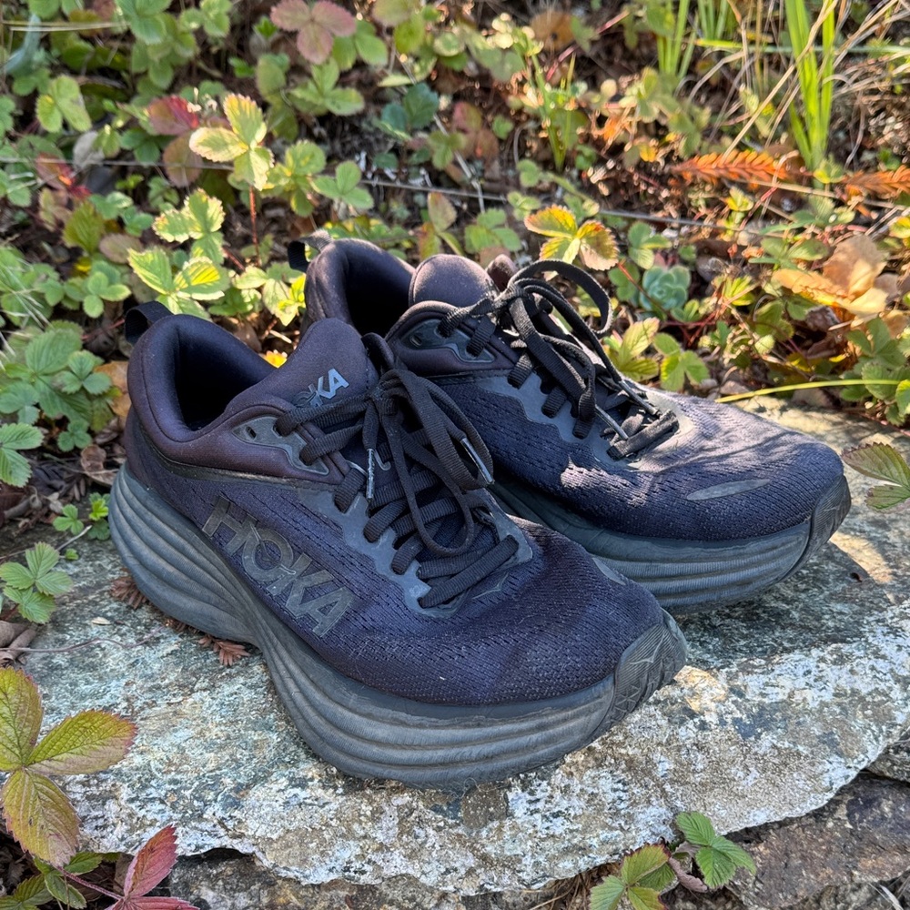 Hoka Bondi 8 Black Athletic Shoes